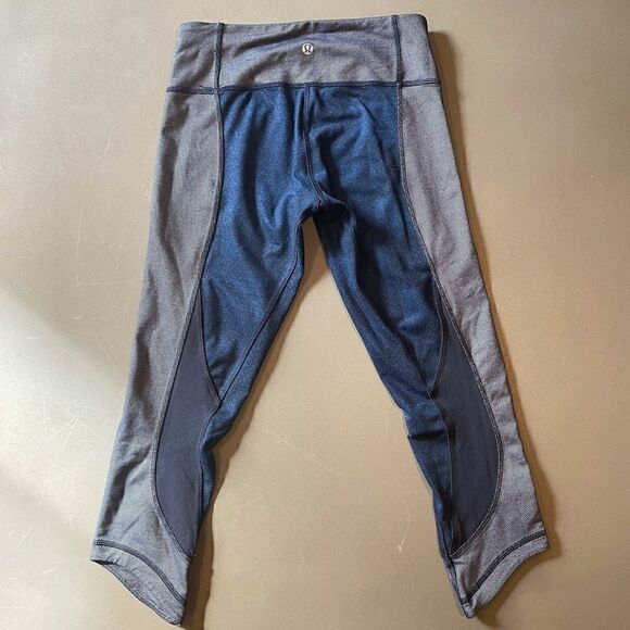 Lululemon Wunder Under Cropped Leggings Sashiko - Picture 5 of 9